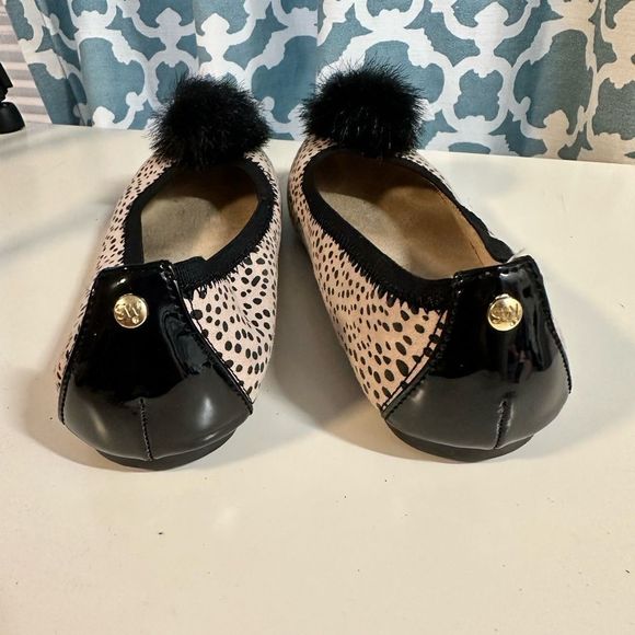 Stuart Weitzman Fannie Cheetah Slip On Ballet Flats Shoes - Picture 3 of 5
